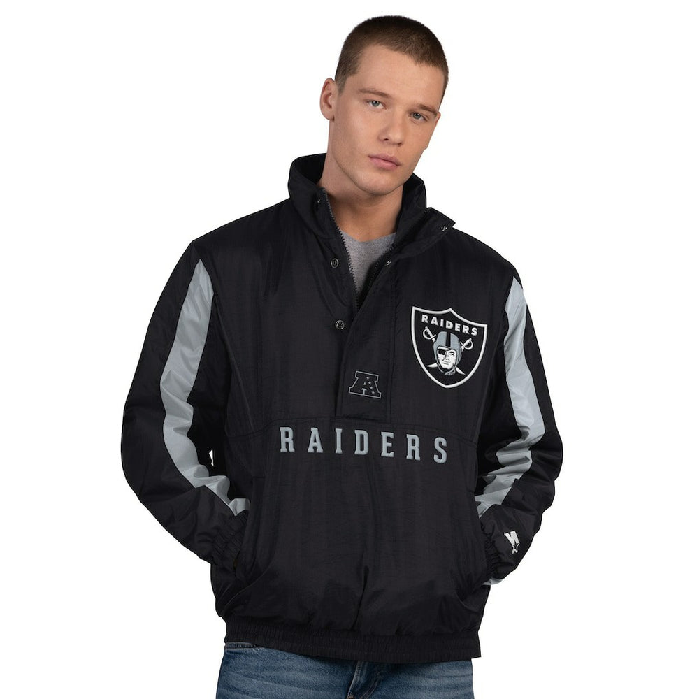 Las Vegas Raiders Starter Thursday Night Gridiron Half-Zip Jacket - Black online