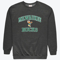Milwaukee Bucks Hardwood Classics Big & Tall Crewneck Sweatshirt - Heather Charcoal shop