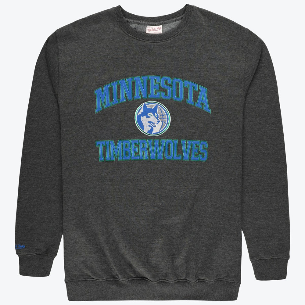Minnesota Timberwolves Hardwood Classics Big & Tall Crewneck Sweatshirt - Heather Charcoal outlet