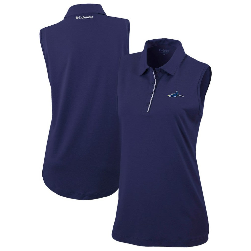 Tampa Bay Rays Women's Tend The Ball Sleeveless Polo Navy