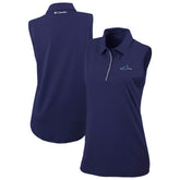 Tampa Bay Rays Women's Tend The Ball Sleeveless Polo Navy