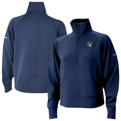 Milwaukee Brewers Women's Wickhams Hills Raglan Omni-Wick Quarter-Zip Pullover Navy