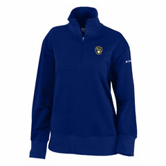 Milwaukee Brewers Women's Birchwood Hills Quarter-Zip Pullover Navy