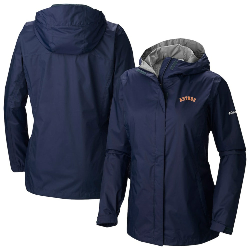 Houston Astros Women's Arcadia II Omni-Tech Full-Zip Hoodie Rain Jacket Navy