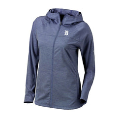 Detroit Tigers Women's Half Shot Full-Zip Hoodie Navy
