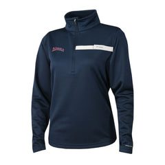 Los Angeles Angels Women's Skiff Guide Fleece Half-Zip Pullover Jacket Navy