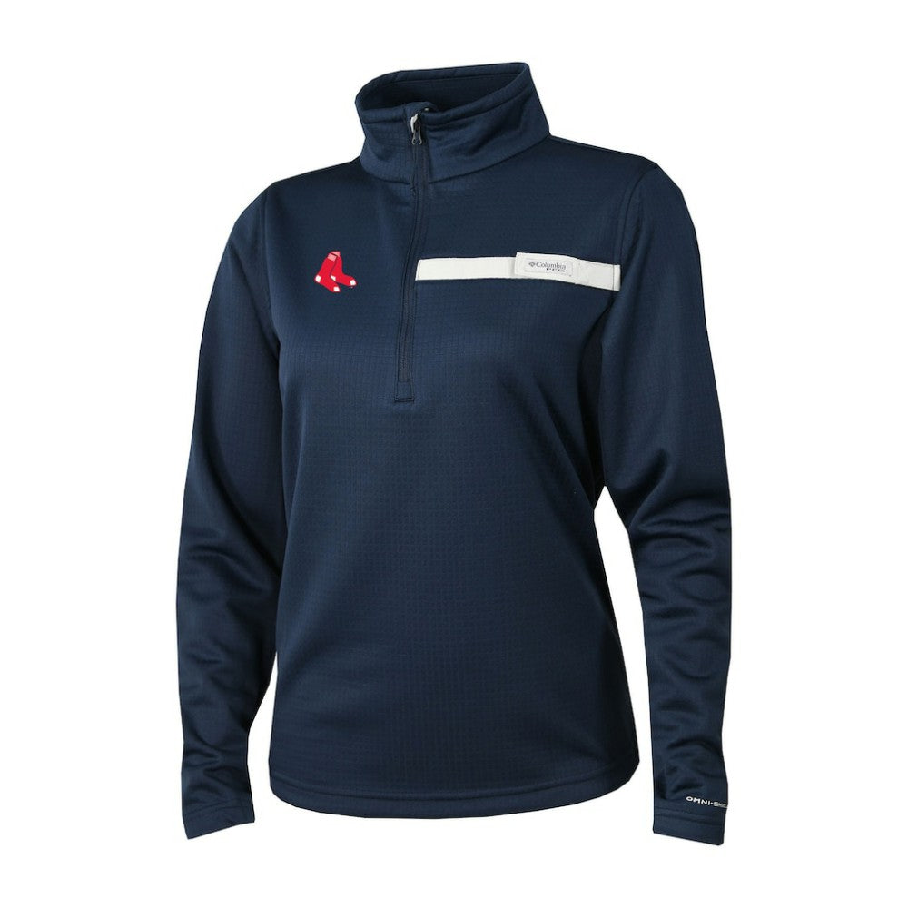 Boston Red Sox Women's Skiff Guide Fleece Half-Zip Pullover Jacket Navy