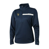 Milwaukee Brewers Women's Skiff Guide Fleece Half-Zip Pullover Jacket Navy