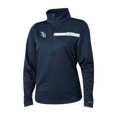 Tampa Bay Rays Women's Skiff Guide Fleece Half-Zip Pullover Jacket Navy