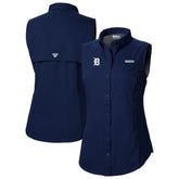 Detroit Tigers Women's Tamiami Sleeveless Shirt Navy