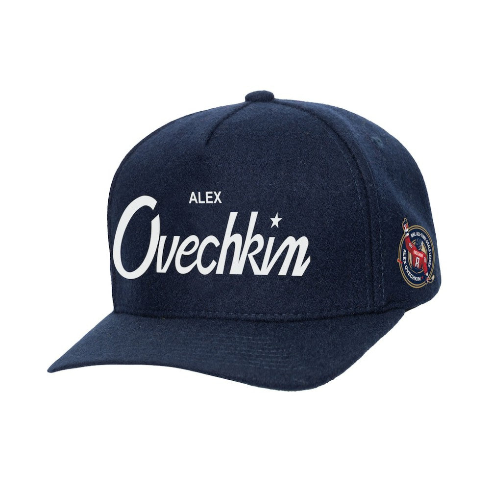 Alexander Ovechkin Washington Capitals Mitchell & Ness All Time Goals Pro Crown Adjustable Hat - Navy Hats
