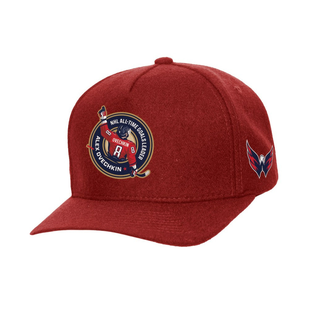 Alexander Ovechkin Washington Capitals Mitchell & Ness All Time Goals Pro Crown Adjustable Hat - Red Hats