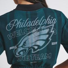 Philadelphia Eagles Off Season Women's Rugby T-Shirt - Midnight Green on sale