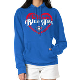 Toronto Blue Jays G-III 4Her by Carl Banks Women's Double Heart Fleece Pullover Hoodie Royal