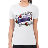 Arizona Diamondbacks G-III 4Her by Carl Banks Women's Super-Slim Fit Lightweight Retro Roses T-Shirt White