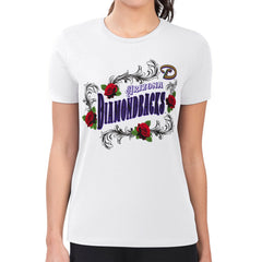 Arizona Diamondbacks G-III 4Her by Carl Banks Women's Super-Slim Fit Lightweight Retro Roses T-Shirt White