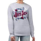 Chicago White Sox G-III 4Her by Carl Banks Women's Retro Roses Fleece Pullover Sweatshirt Gray