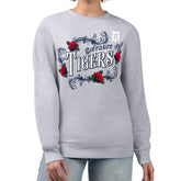 Detroit Tigers G-III 4Her by Carl Banks Women's Retro Roses Fleece Pullover Sweatshirt Gray