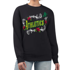 Athletics G-III 4Her by Carl Banks Women's Retro Roses Fleece Pullover Sweatshirt Black