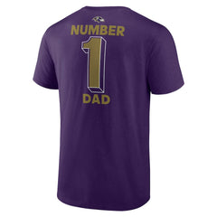 Baltimore Ravens #1 Dad Jersey T-Shirt - Purple on sale