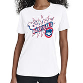 Chicago Cubs Starter Women's Drive-In T-Shirt White