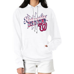 Washington Nationals Starter Women's Drive-In Pullover Hoodie White