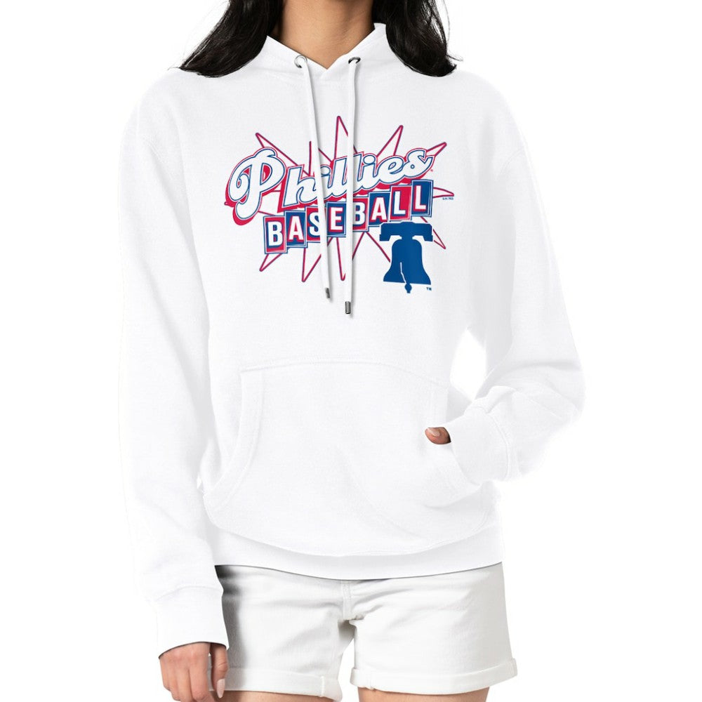 Philadelphia Phillies Starter Women's Drive-In Pullover Hoodie White