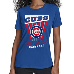 Chicago Cubs Starter Women's Poster Print T-Shirt Royal