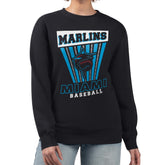 Miami Marlins Starter Women's Poster Print Pullover Sweatshirt Black