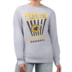 San Diego Padres Starter Women's Poster Print Pullover Sweatshirt Gray