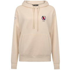 Los Angeles Angels Levelwear Women's Cooperstown Collection Adorn Core Logo Pullover Hoodie Khaki