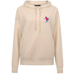 Texas Rangers Levelwear Women's Cooperstown Collection Adorn Core Logo Pullover Hoodie Khaki