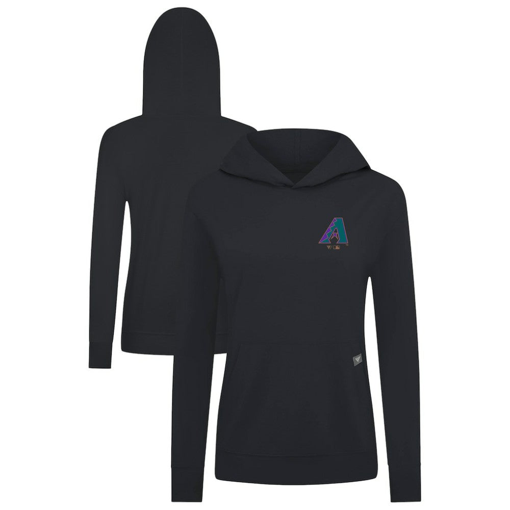 Arizona Diamondbacks Levelwear Women's Cooperstown Collection Relay Core Logo Pullover Hoodie Black