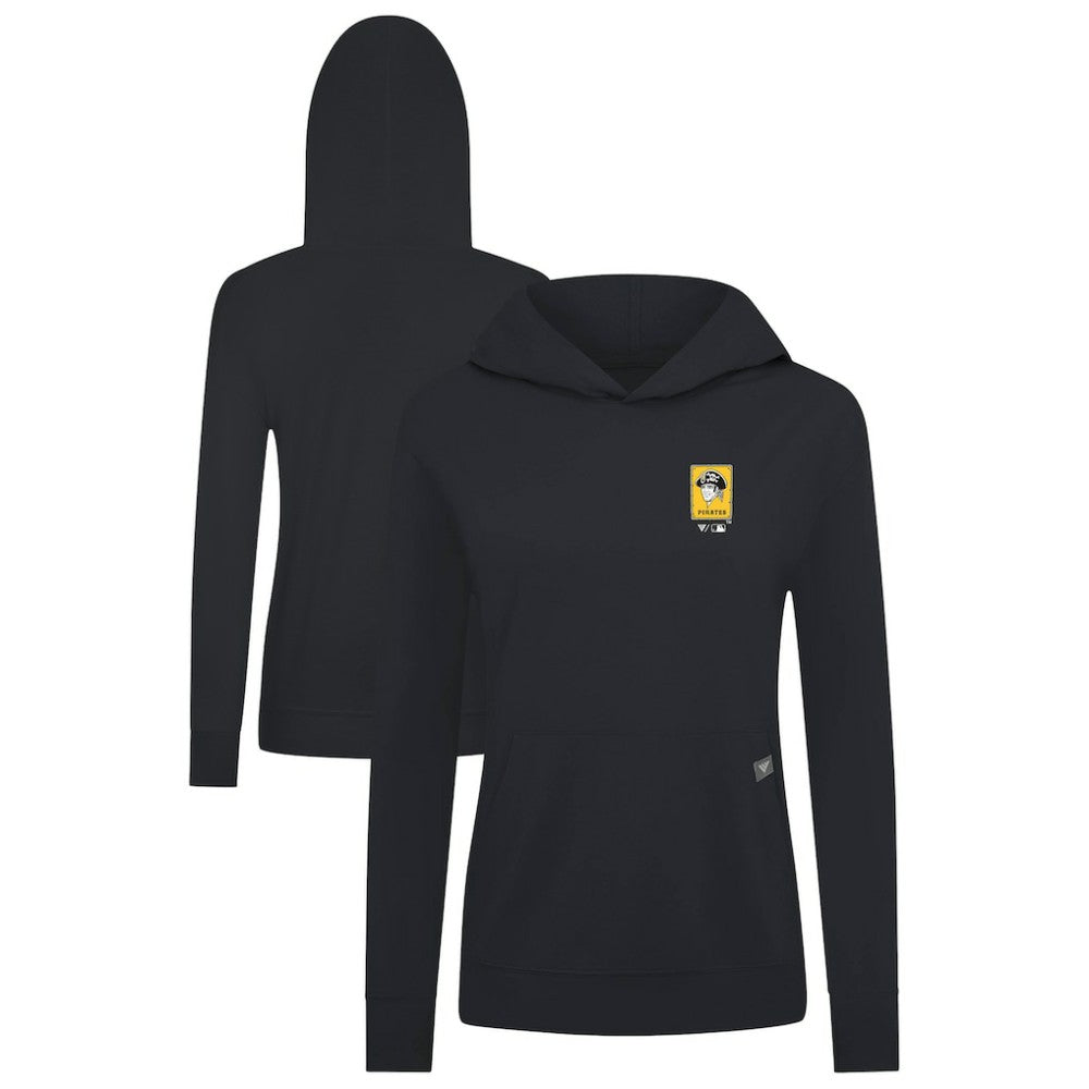 Pittsburgh Pirates Levelwear Women's Cooperstown Collection Relay Core Logo Pullover Hoodie Black