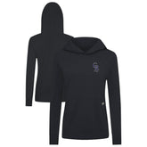 Colorado Rockies Levelwear Women's Cooperstown Collection Relay Core Logo Pullover Hoodie Black