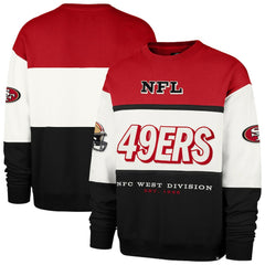 San Francisco 49ers '47 Breeze Maximalist Sweatshirt - Scarlet/Black outlet