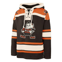 Cleveland Browns '47 Throwback Superior Lacer Hoodie - Brown on sale