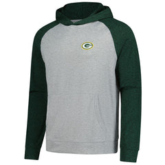 Green Bay Packers Antigua Urgent Pullover Hoodie - Heather Gray/Black discount