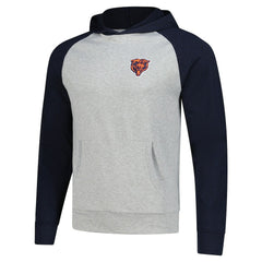 Chicago Bears Antigua Urgent Pullover Hoodie - Heather Gray/Navy online
