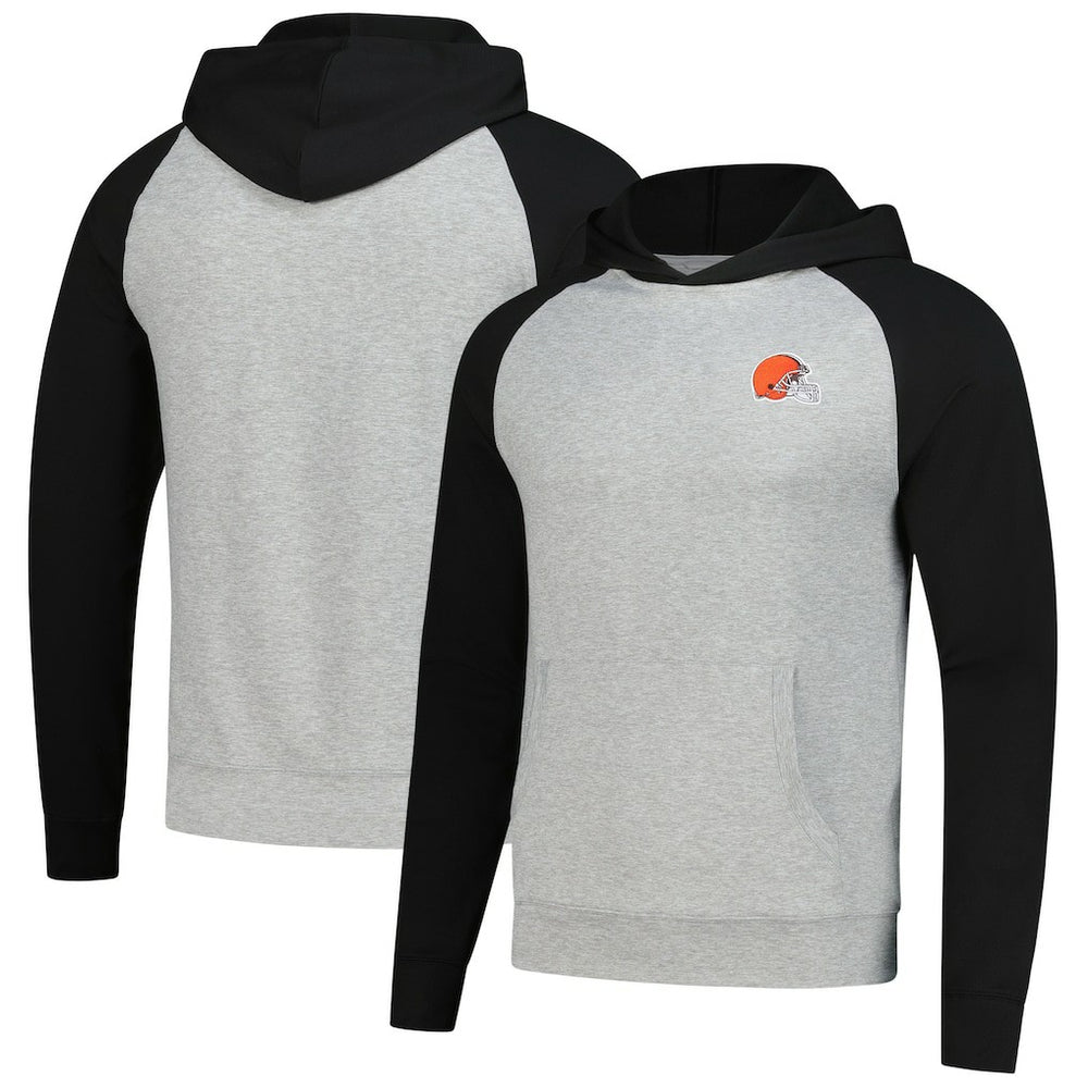 Cleveland Browns Antigua Urgent Pullover Hoodie - Heather Gray/Black outlet