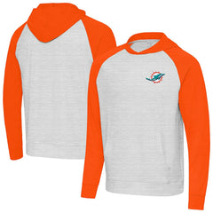Miami Dolphins Antigua Urgent Pullover Hoodie - Gray/Orange online