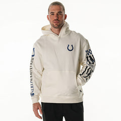 Indianapolis Colts The Wild Collective Unisex Stacked Graphic Sleeve Fleece Hoodie - Cream cheap