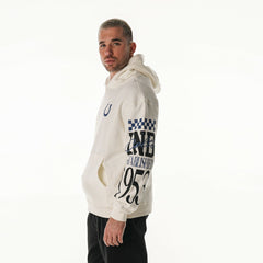 Indianapolis Colts The Wild Collective Unisex Stacked Graphic Sleeve Fleece Hoodie - Cream cheap