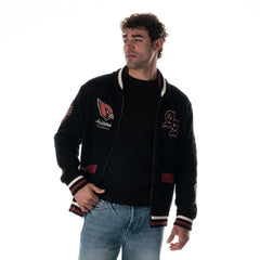 Arizona Cardinals The Wild Collective Unisex Jacquard Full-Zip Sweater - Black cheap