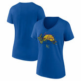 Kansas City Royals Women's Forever Royal Cactus V-Neck T-Shirt Royal