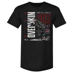 Alexander Ovechkin Washington Capitals 500 Level NHL All-Time Leading Goal Scorer Tri-Blend Throwback T-Shirt - Black T-shirts