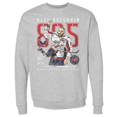 Alexander Ovechkin Washington Capitals 500 Level NHL All-Time Leading Goal Scorer The Shot Pullover Sweatshirt - Heather Gray Sweatshirts