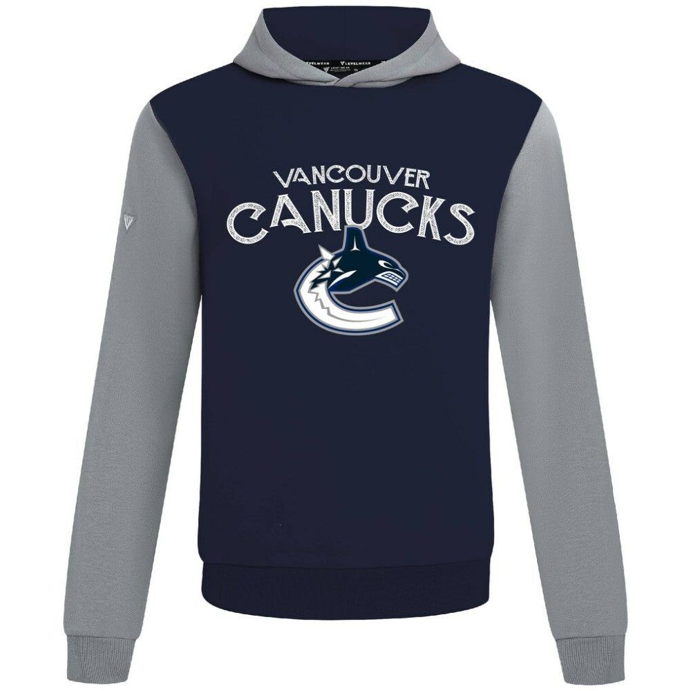 Vancouver Canucks Levelwear Ultimate Mission Pullover Hoodie - Navy/Gray Hoodies