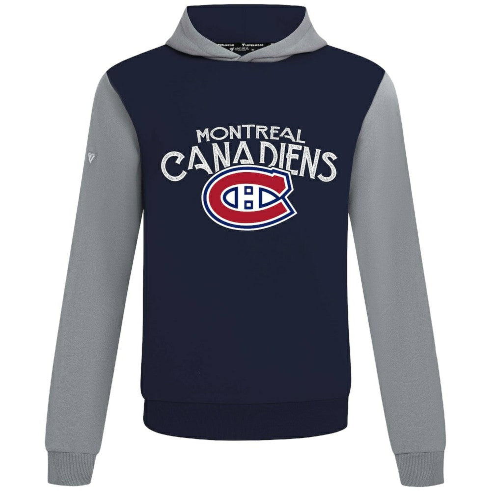 Montreal Canadiens Levelwear Ultimate Mission Pullover Hoodie - Navy/Gray Hoodies