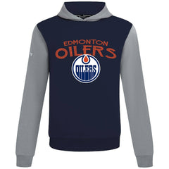 Edmonton Oilers Levelwear Ultimate Mission Pullover Hoodie - Navy/Gray Hoodies